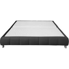 Home Affaire Boxspringbett HOME AFFAIRE "Salo", grau (anthrazit), B:206cm L:206cm, Komplettbetten, Boxspringbett, Ohne Kopfteil, inkl. Topper, auch in Überlänge 220 cm