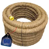 tecuro Drainagerohr 3 Meter - DN50, flexibel, gewellt und geschlitzt, mit Kokosumflechtung, pvc-u, din 1187