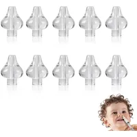 Tomedeks 10 Stück Nasendusche Ersatzkopf, Aufsätze Transparent Nasenspülsalz Tip, Nasenspülkanne Zur Nasenreinigung und Nasenspülung, Nasendusche für Erwachsene Baby und Kinder