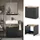 Vicco Waschbeckenunterschrank Marelle Anthrazit, Eiche 60 x 57.5 cm mit 2 Türen