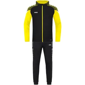 Jako Performance Trainingsanzug Polyester mit Kapuze Kinder 808 schwarz/soft yellow 128