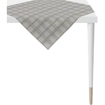 APELT Mitteldecke APELT "9538 CHALET STYLE" Gr. 1, grau (grau, weiß), B:85cm L:85cm, Baumwolle, Tischdecken, Mitteldecke, Digitaldruck