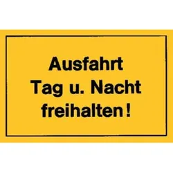 Verbotsschilder Ausfahrt Tagu.Nacht freih gelb
