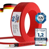 Solarkabel Verlängerung ANFIL 4mm2/12AWG Solarpanel Photovoltaik Verlängerungskabel Solar PV Kabel für Fachgerechter Solarsystem Einbau (50m Rot)