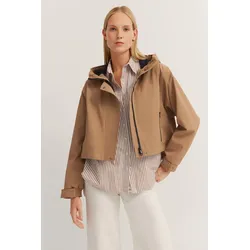 Blouson BUGATTI, Damen, Gr. 36, 50, beige, 100% Polyester, unifarben, casual, regular fit, Langarm Manschette, Jacken, wasserabweisend