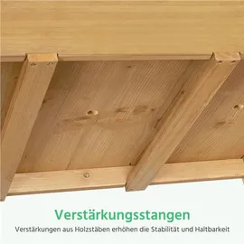 Yaheetech Hochbeet 119 x 57 x 80 cm Hellbraun