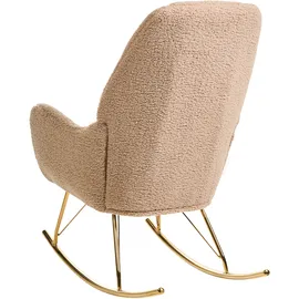 Beliani Schaukelsessel GULSELE Bouclé Beige