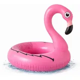 Flamingo Schwimmring aufblasbar Ø 110 cm – Schwimmreifen für Pool, See, Strand & Wasser (Flamingo)