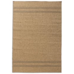 Outdoorteppich Kreta 120 x 170 cm Polypropylen Beige Natur