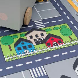 Paco Home Spielteppich Kinderteppich Kinderzimmer Straßenteppich Straßen Design, In Grau, 160x220 cm