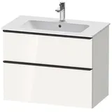 Duravit D-Neo für Becken mittig 81x62,5cm 2 Auszüge, Griff diamantschwarz (DE43620BD220000)