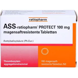 ASS-ratiopharm PROTECT 100 mg magensaftresistente Tabletten 100 St.