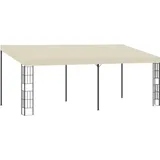 Wand-Pavillon 3x6 m Creme Stoff