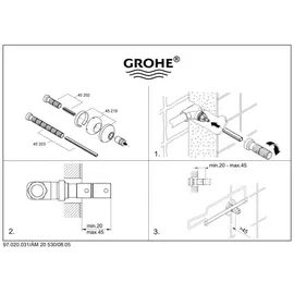 Grohe Verlängerung für UP-Ventil 20-80, chrom