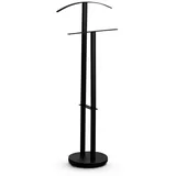 Xora Herrendiener, Schwarz, Metall, 45x113x28 cm, Hosenhalter, Jackenhalter, Garderobe, Garderobenständer