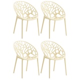 CLP Hope Stapelstuhl 59 x 60 x 80 cm creme 4 St.