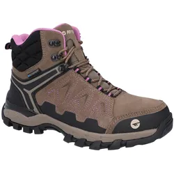 Outdoorschuh HI-TEC "Hi-Tec V-Lite Explorer Wp Womens", Gr. 37, braun, lila, Leder, mehrfarbig, sportlich, Schuhe, wasserdicht