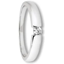 Goldring ONE ELEMENT "Zirkonia Ring aus 333 Weißgold" Gr. 54, silber, Fingerringe, Damen, 54,mit Zirkonia, Weißgold 333, Damen Gold Schmuck