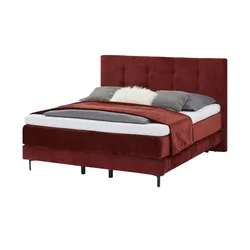 SCHÖNER WOHNEN Kollektion Boxspringbett 180x200 cm Vita , rot , Maße (cm): B: 190 H: 125