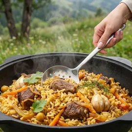 4big.fun Gusseisen Kasan 22L NAMANGAN Deckel Topf Kazan WOK Kessel BBQ