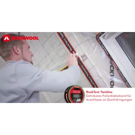 Rockwool Mineral Dampfsperrklebeband RockTect Twinline 25 m x 6 cm schwarz