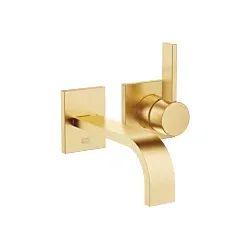 Dornbracht Mem Fertigmontageset 36860782-28 für Waschtisch-Wand-Einhandmischer, ohne Ablaufgarnitur, messing gebürstet