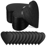 FAVOMOTO Schiefer Clean Holzherzen Zum Beschriften Platzkarten 20pcs 5cm DIY Schieferplatte Schiefer Untersetzer Schieferplatten Schieferherz Herzsteine Schieferherz mit Gravur Coaster