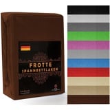 Frottee Spannbettlaken 180x200 cm Braun - Frottee Bettlaken 180x200cm – Frottee Spannbetttücher 180x200 – Frottee Leintuch – Frottee Spannbetttuch 180x200 - Frottee Laken 180x200