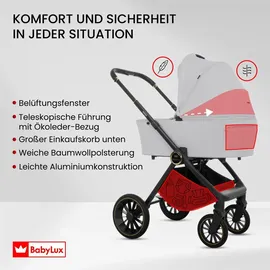 Babylux Kinderwagen Silber