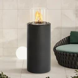 muenkel design Sid [Ethanol Feuerstelle für den Innen- und Außenbereich]: Anthrazit, 107 cm