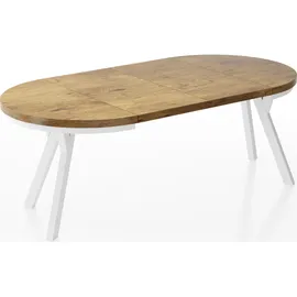 WFL GROUP Esstisch, Eiche, Holzwerkstoff, 9-Sitzer, Rund,Rund, 90x76x90 cm, Esszimmer, Tische, Esstische