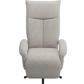 sit&more TV-Sessel Zoe 74 x 112 x 82 cm Silber Polyester mit Kopfteilverstellung & 360° Drehfunktion