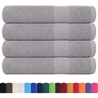 vidaXL Saunatuch 80 x 200 cm grau 4 St.