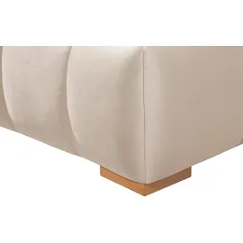 Home Affaire Boxspringbett HOME AFFAIRE "Wehma", beige, B:110cm L:213cm, Struktur fein (100% Polyester), Komplettbetten, Boxspringbett, inkl. Topper in 3 verschiedenen Matratzen, auch in Samtstoff