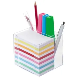 WEDO Zettelbox Kunststoff transparent 700 Blatt 5,5x9cm transparent