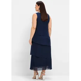 sheego Etuikleid Blau 56
