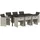 vidaXL Garten Essgruppe 9 pcs Hellgrau Poly-Rattan