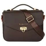 Bugatti Ella Classic Bag für Damen, Umhängetasche aus Kunstleder, Henkeltasche, braun