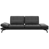 FLEXLUX 3-Sitzer Tropea Funktionssofa, Designsofa, Relaxfunktion, TV-Couch, mit Armteilverstellung sowie Sitztiefenverstellung, Breite 252 cm schwarz