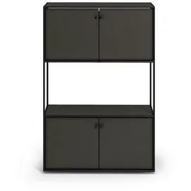 Novel Highboard Anthrazit, Schwarz, Metall, 1 Fächer, 80.7x120x35.8 cm, Fsc, Beimöbel erhältlich, Wohnzimmer, Kommoden & B/H/T ca. 80,70x120,00x35,80