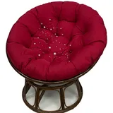 JORTUIO Wasserdicht Sitzkissen Rundes Papasansessel Kissen Hängesessel Bodenkissen Kissen für Schwenksessel, Korbsessel Outdoor/Indoor Gartenmöbel Sitzauflage Auflage(Burgundy,80x80cm)