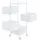 [en.casa] Rollwagen Sunndal mit 4 Ebenen 79,5x27x27cm Weiss