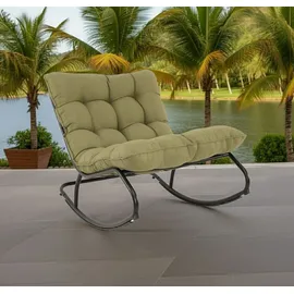 Lesli Living Zenzi Schaukelstuhl 115,5 x 71 x 73,5 cm grün
