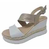 Nero Giardini Keilsandalette Damen Weiß/Gold 40