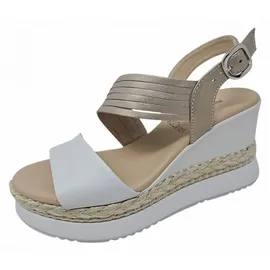 Nero Giardini Keilsandalette Damen Weiß/Gold 40