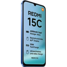 Xiaomi Redmi 15C 4G 8 GB RAM 256 GB Moonlight Blue