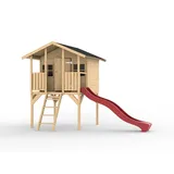 Stelzenhaus Toby inkl. Rutsche rot