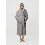 LeGer Home by Lena Gercke Unisex-Bademantel »Lovina, ideal für Sauna & Spa, Hotelbademantel, Morgenmantel« 1 Stk. kuschelig weicher Fleece, plüsch, für Damen und Herren, XS-3XL, Gr. 3XL Länge: 125 cm, grau, , 64267125-XXXL