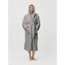 LeGer Home by Lena Gercke Unisex-Bademantel »Lovina, ideal für Sauna & Spa, Hotelbademantel, Morgenmantel« 1 Stk. kuschelig weicher Fleece, plüsch, für Damen und Herren, XS-3XL, Gr. 3XL Länge: 125 cm, grau, , 64267125-XXXL