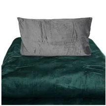 COFI 1453 - einfarbig, wendbar warmhaltend Grün 135x200cm + 80x80cm Kissenbezug
